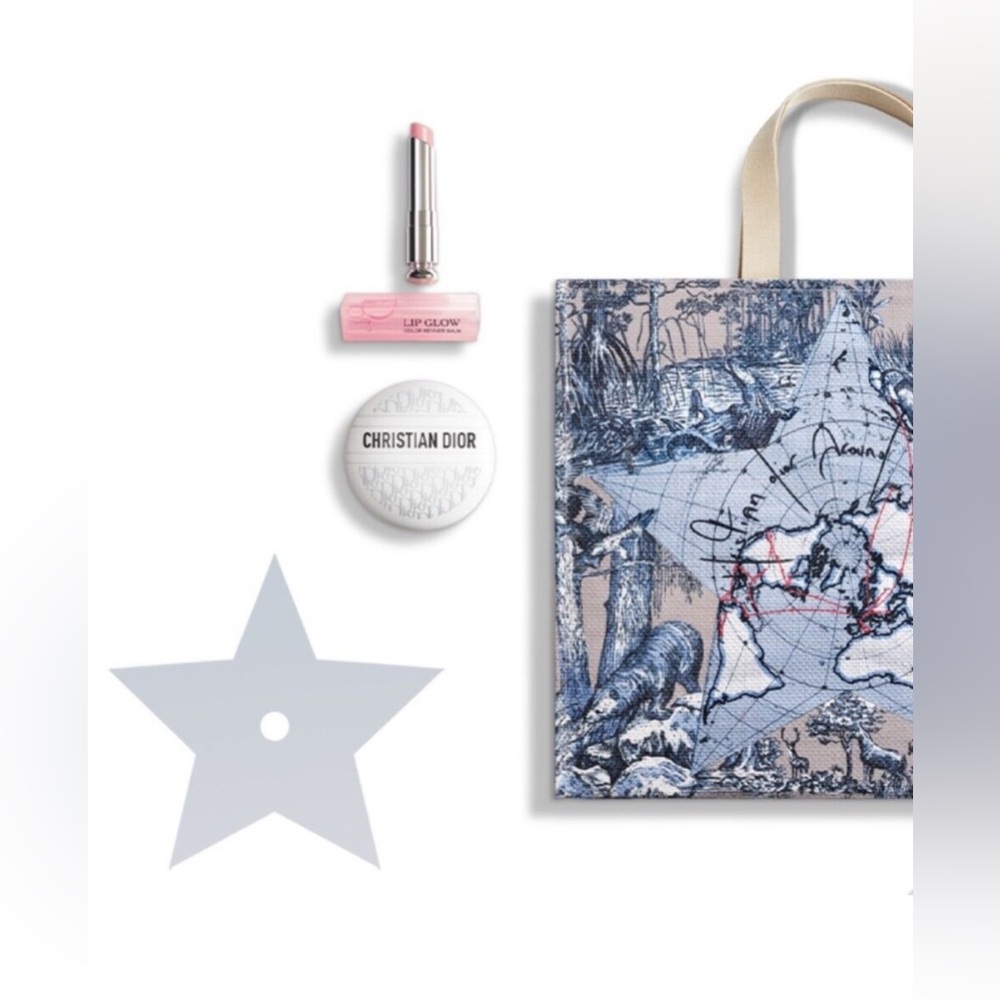 Dior Gold Status Gift w Receipt- Around the World Tote Lip Addict The Balm